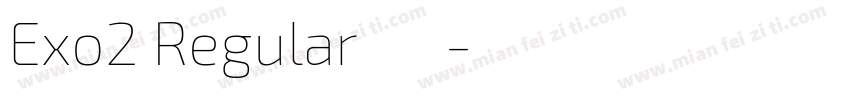 Exo2 Regular 常规字体转换
